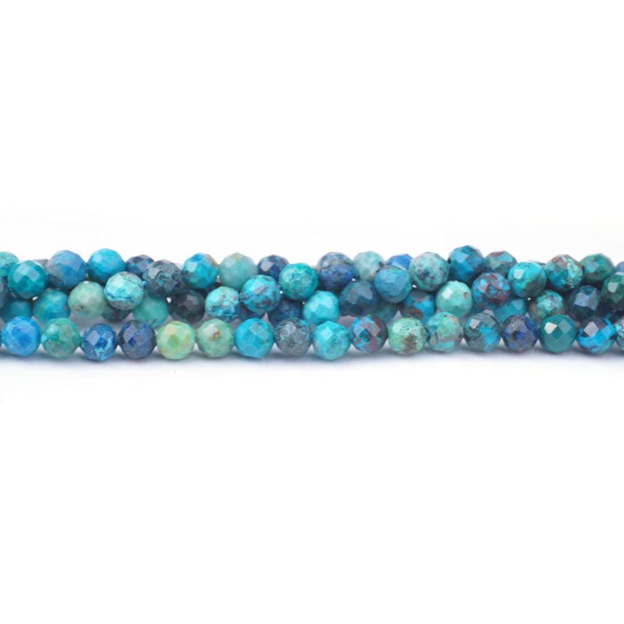 Chrysocolla 4mm Round Faceted AAA Grade - Limited Editions - Goody Beads