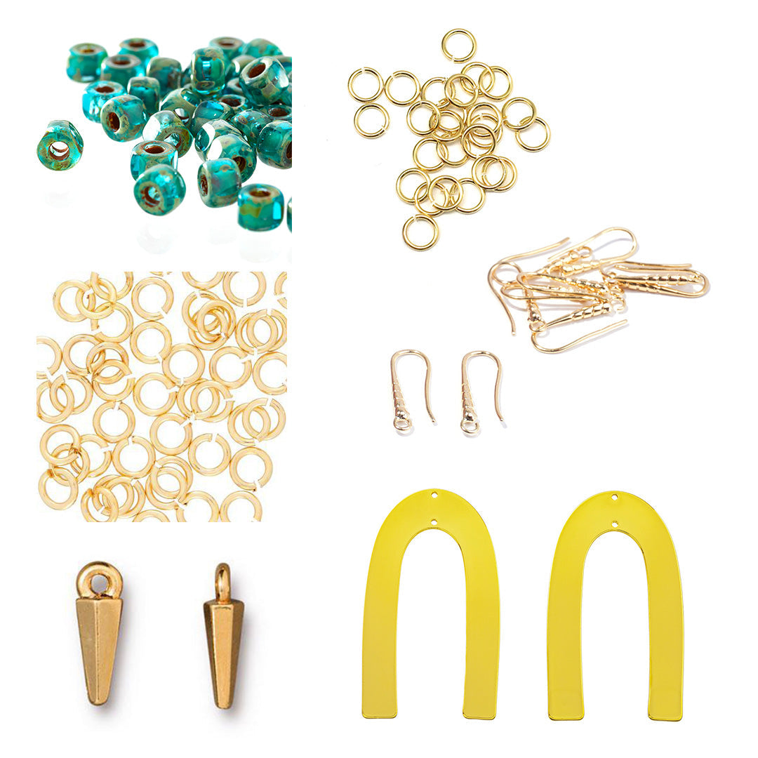 INSTRUCTIONS for DIY Glamorous Golden Arches Earrings - Goody Beads