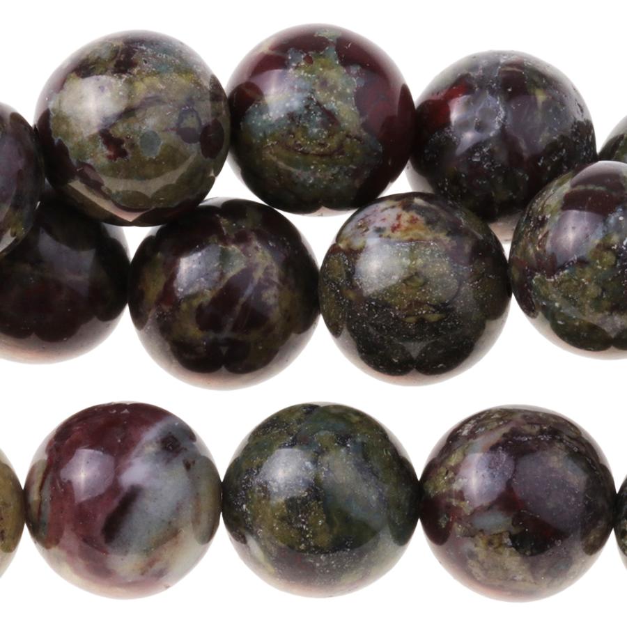 Dragon Blood Jasper 10mm Round 8-Inch - Goody Beads