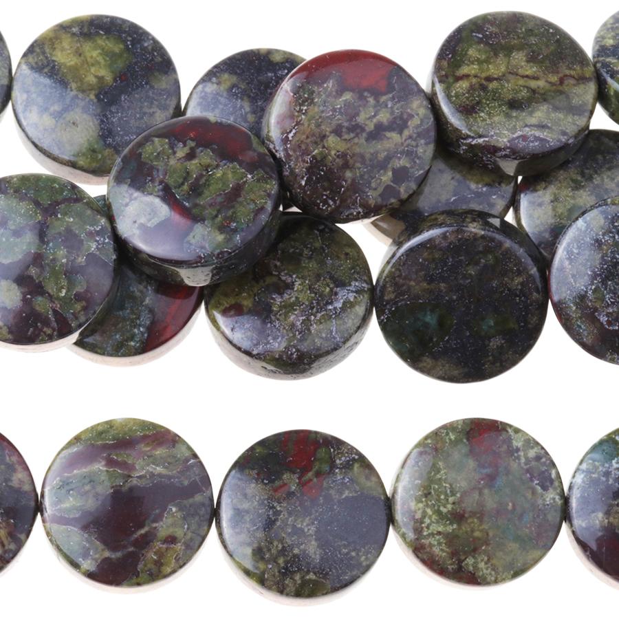 Dragon Blood Jasper 12mm Coin 8-Inch