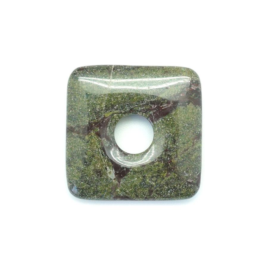 Dragon Blood Jasper  40mm Square Donut - Pendant