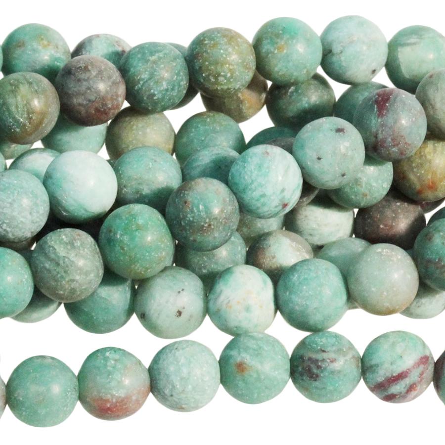 MATTE Dragon Blood Jade 6mm Round 15-16 Inch