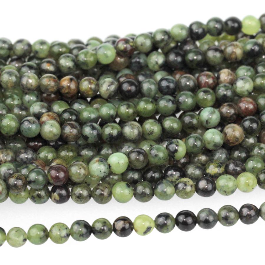 Dendritic Jade 4mm Round 15-16 Inch - Goody Beads