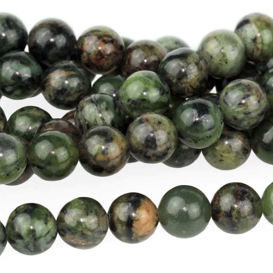 Dendritic Jade 8mm Round 15-16 Inch