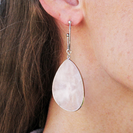 DIY Sweet and Simple Rose Quartz Slice Earrings - Goody Beads