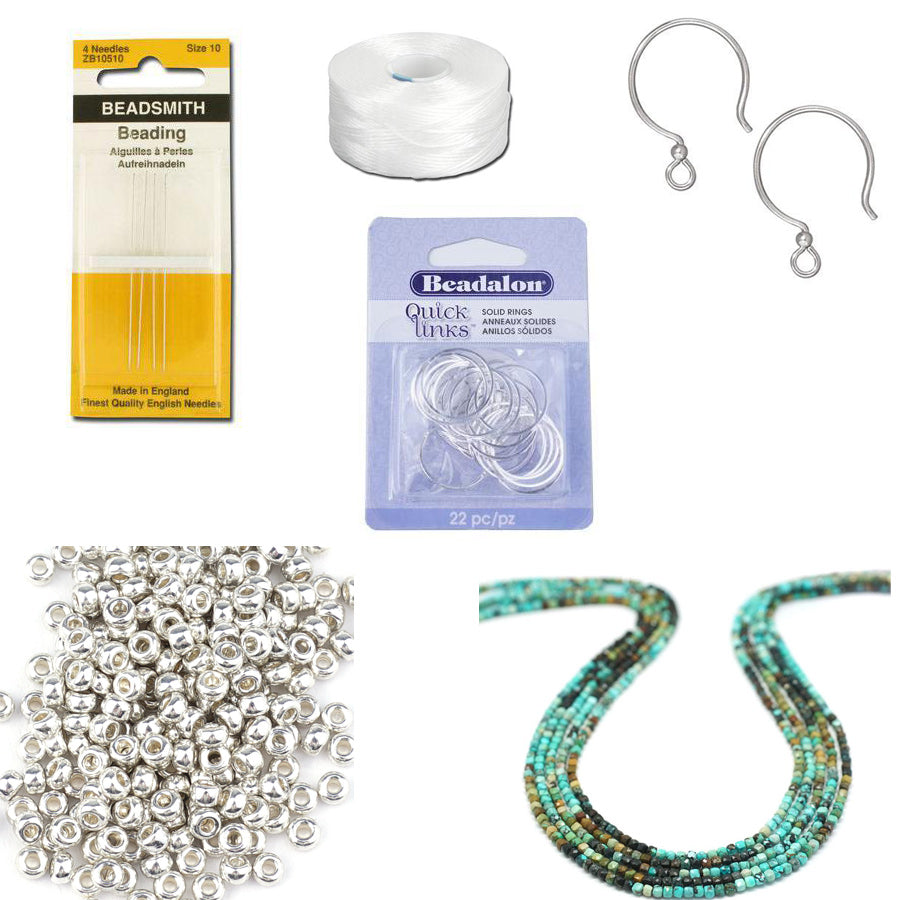 INSTRUCTIONS for DIY Fringe Earrings with Gemstone Cube Beads - Goody Beads