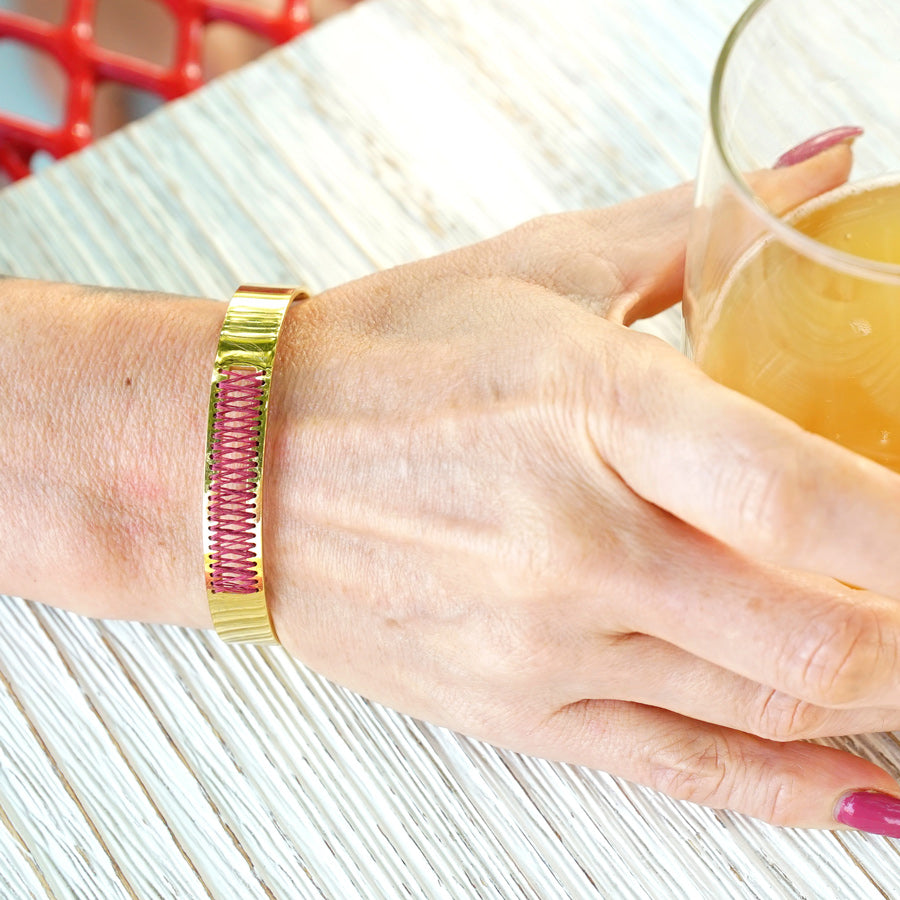 DIY Criss Cross Thread Beadable Cuff - Goody Beads