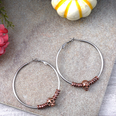 INSTRUCTIONS for DIY Copper Skull Hoop Earrings - Goody Beads