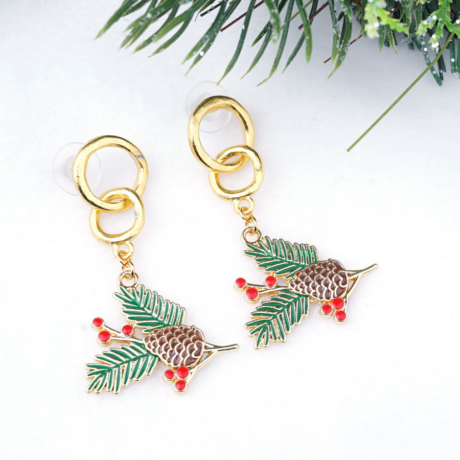 DIY Satin Gold Holly Drop Earrings - Goody Beads