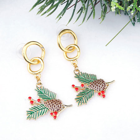 DIY Satin Gold Holly Drop Earrings - Goody Beads