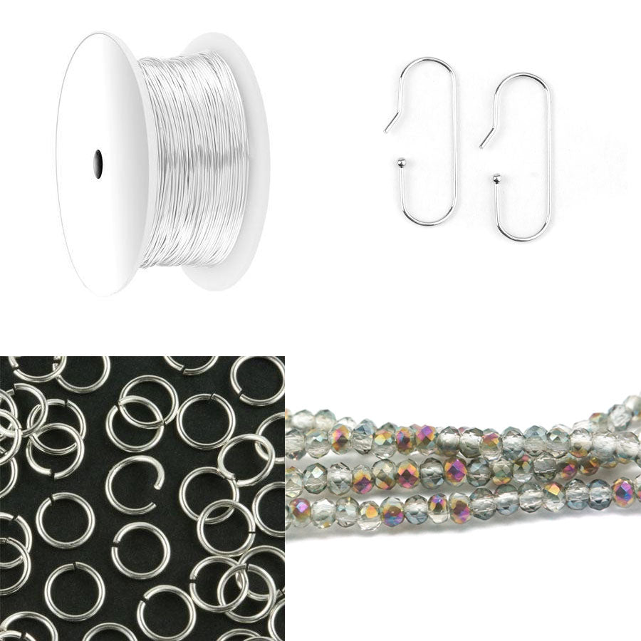 DIY Silver Rainbow Interchangeable Link Earrings - Goody Beads