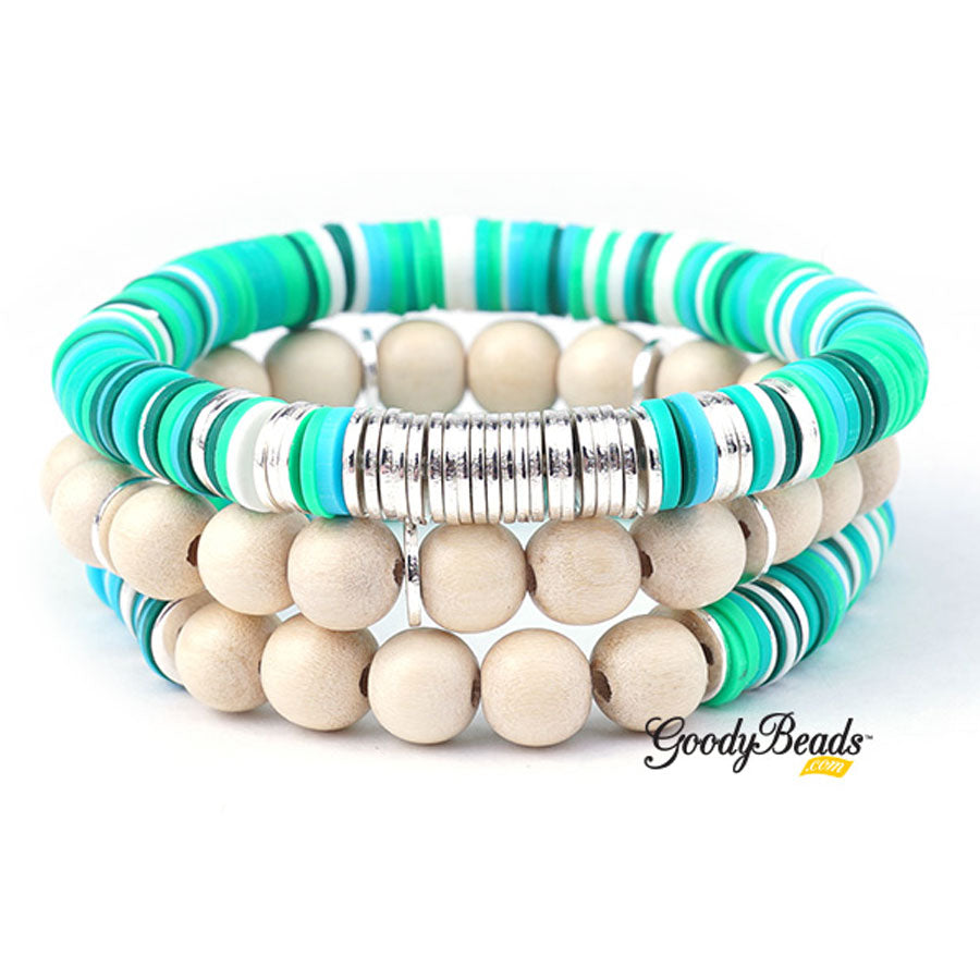 DIY Summer Time Vinyl 3-in-1 Stretch Bracelet - Goody Beads