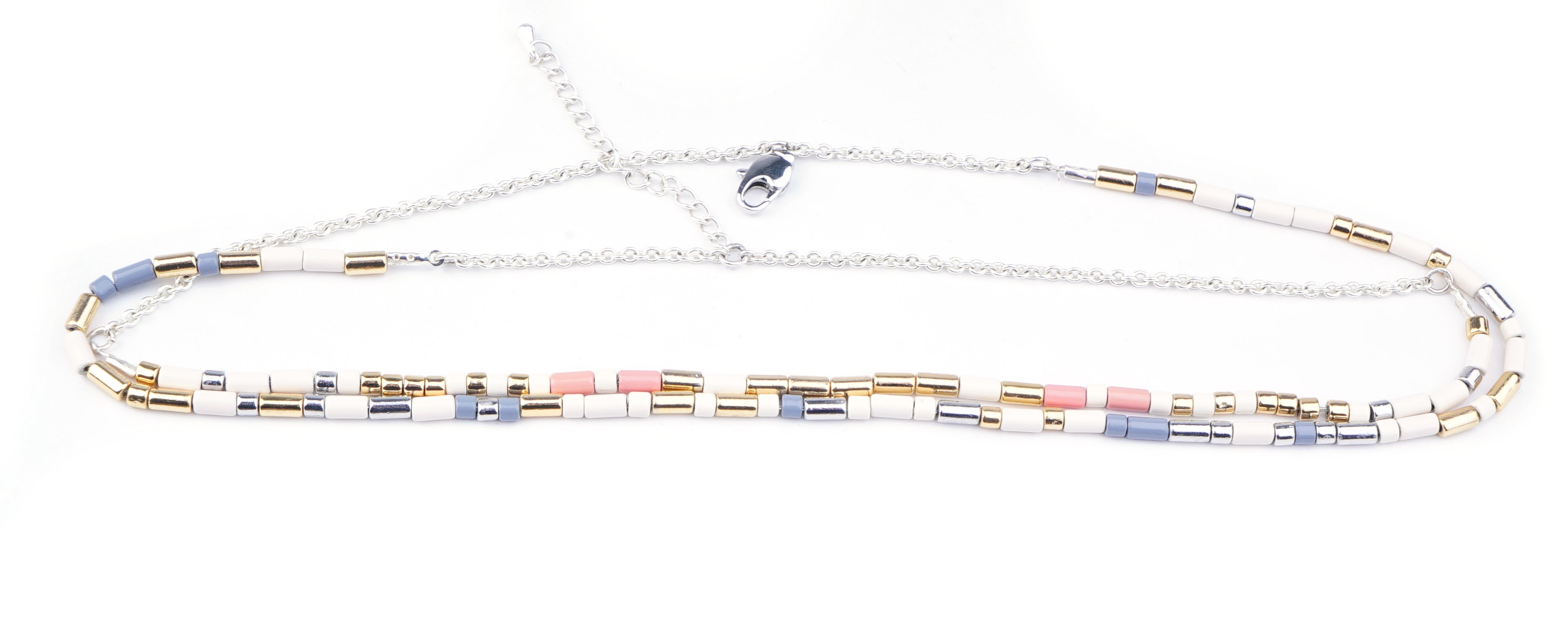 DIY Enamel Tube Bead Double Strand Necklace - Goody Beads