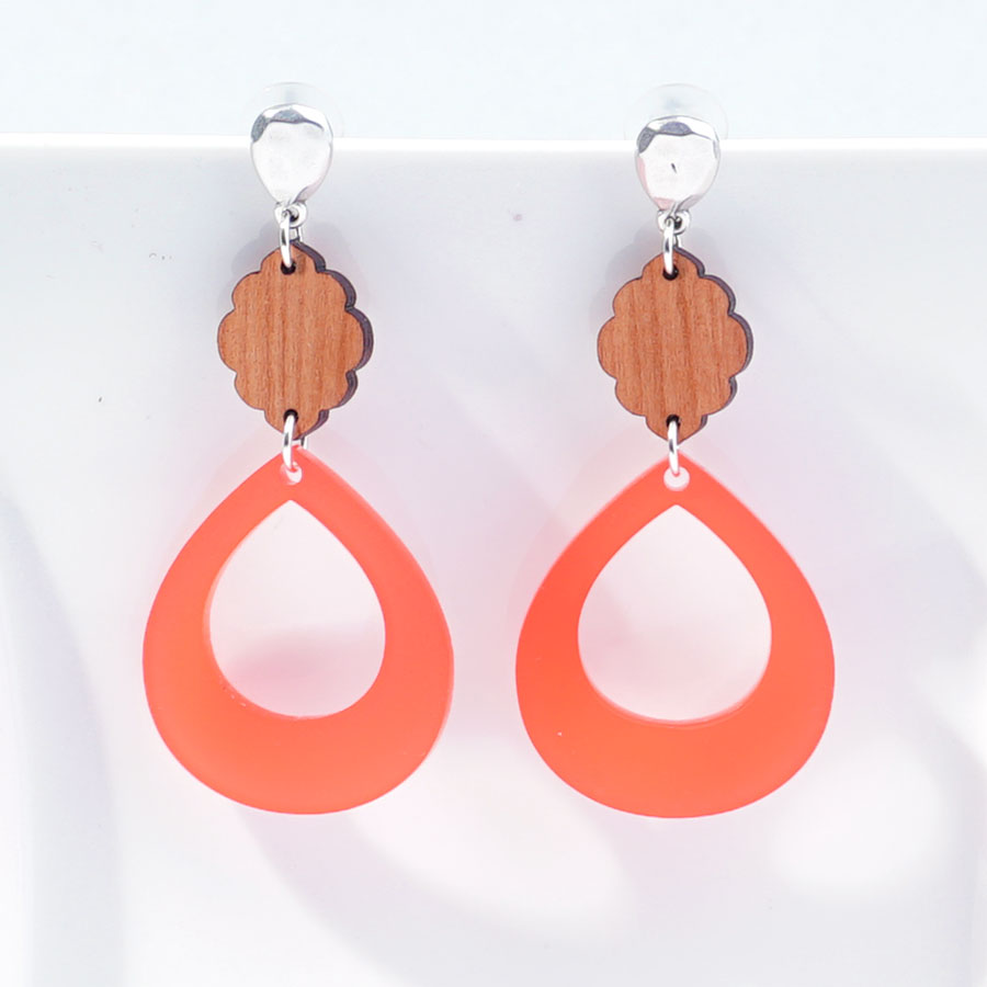 DIY Havana Sunset Acrylic and Wood Earrings - Goody Beads