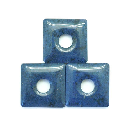 Dumortierite  40mm Square Donut - Pendant