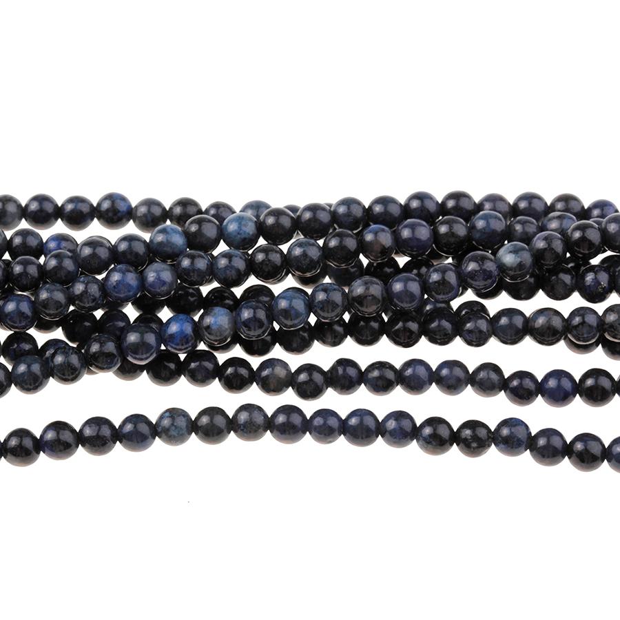 Dumortierite 4mm Round  8-Inch - Goody Beads