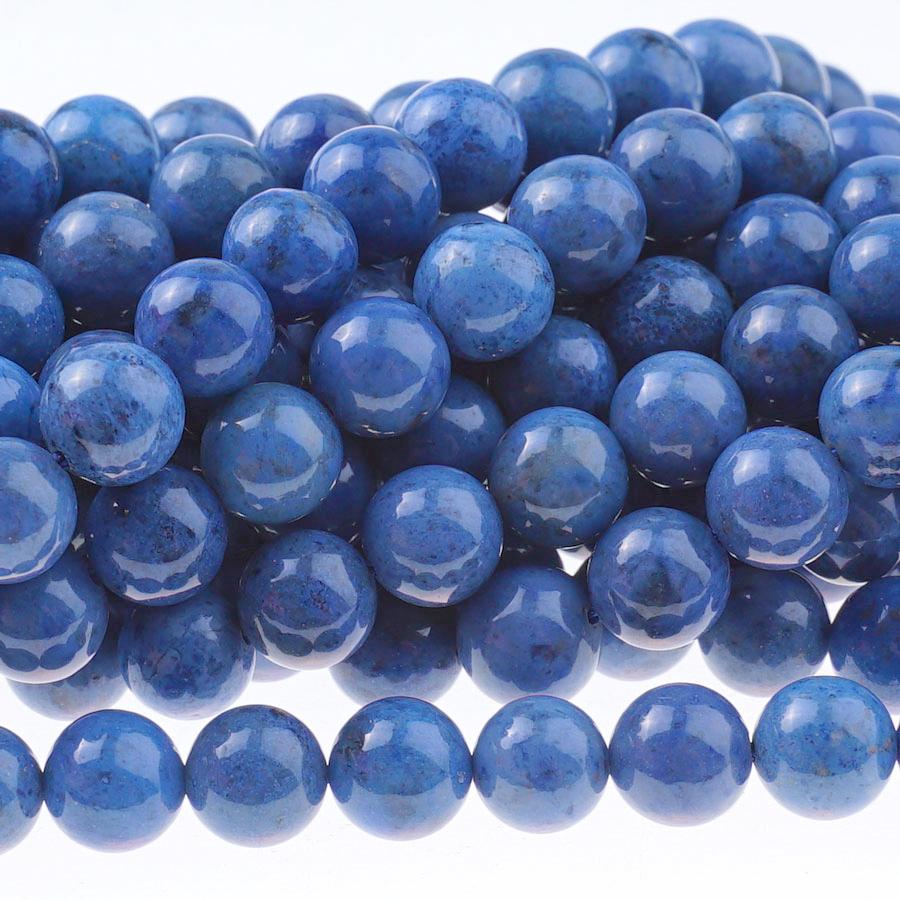 Dumortierite AAA 8mm Round 15-16 Inch