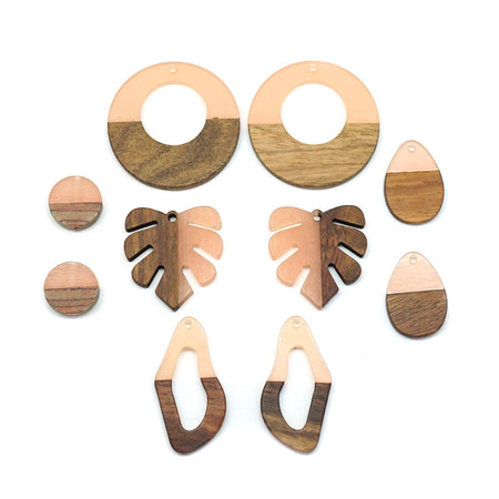 Exclusive Wood & Resin Summer Bundle - Pale Pink - Goody Beads