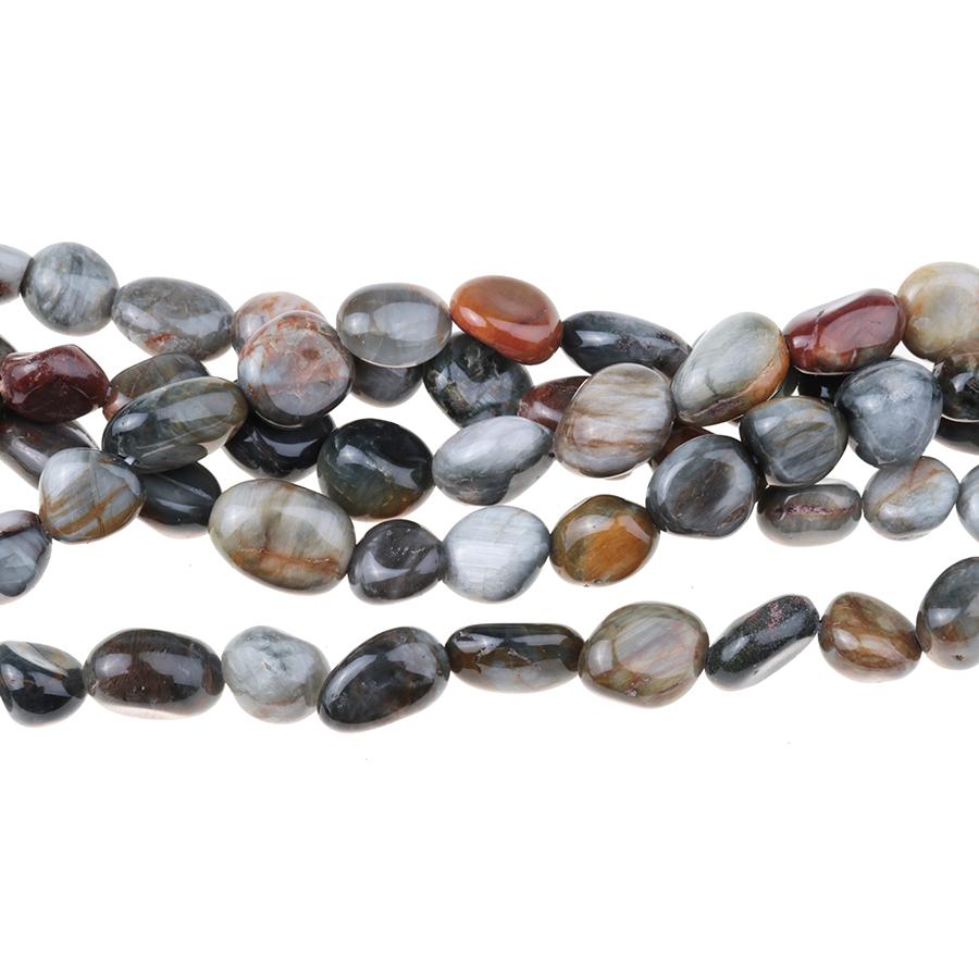 MULTI Eagle Eye Stone 8x10mm Pebble 15-16 Inch