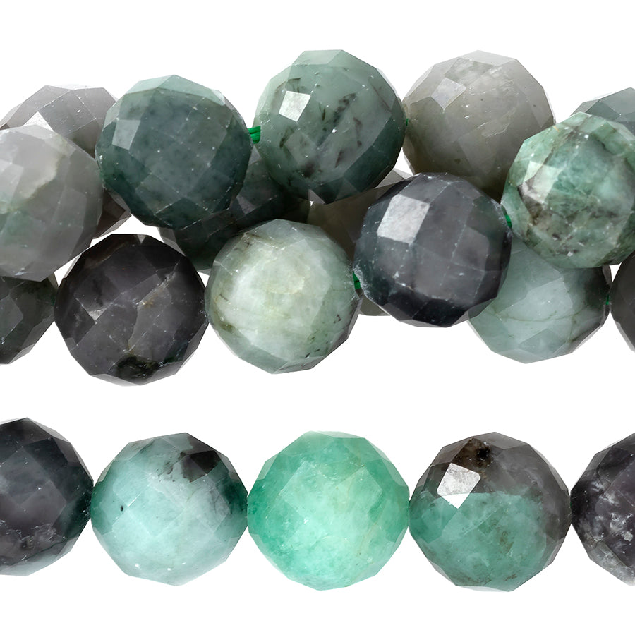 Emerald 8mm Round Faceted A Grade - 15-16 Inch - Goody Beads