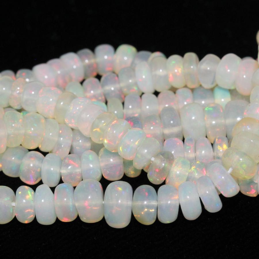 Ethiopian Opal 4-6mm Graduated Rondelle- Crème Color A-Grade 15-16 Inch