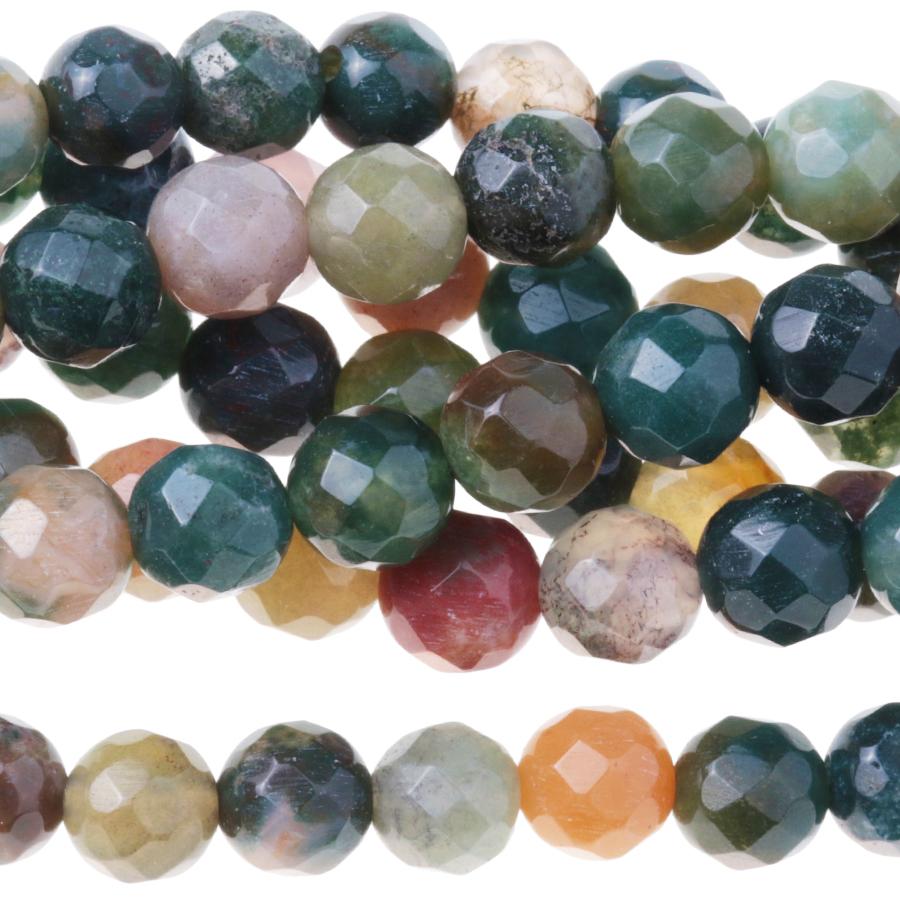 Fancy Jasper 6mm Faceted Round 8-Inch