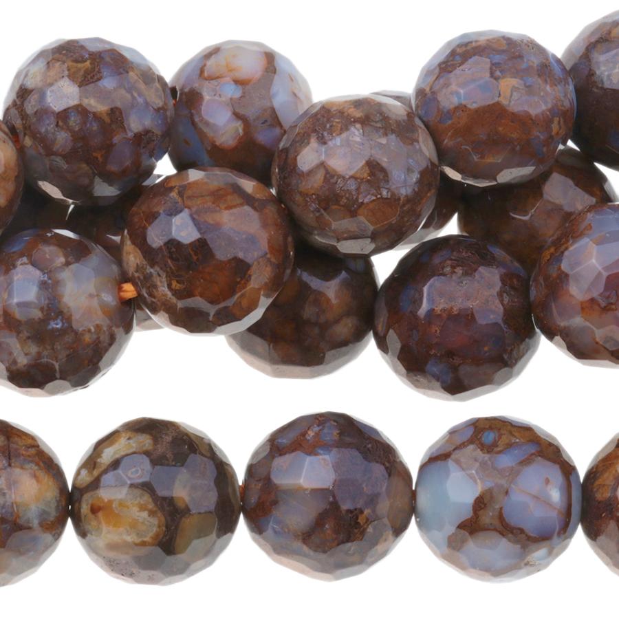 Fire Opal 10mm Faceted Round 15-16 Inch