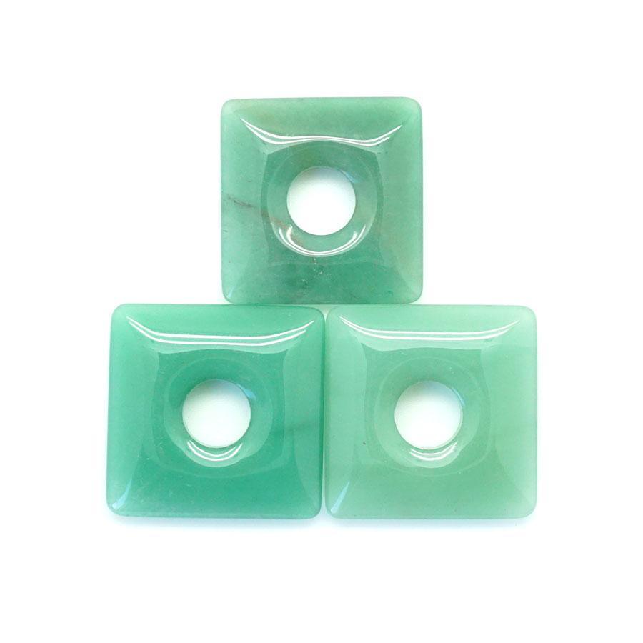 Green Aventurine  40mm Square Donut - Pendant