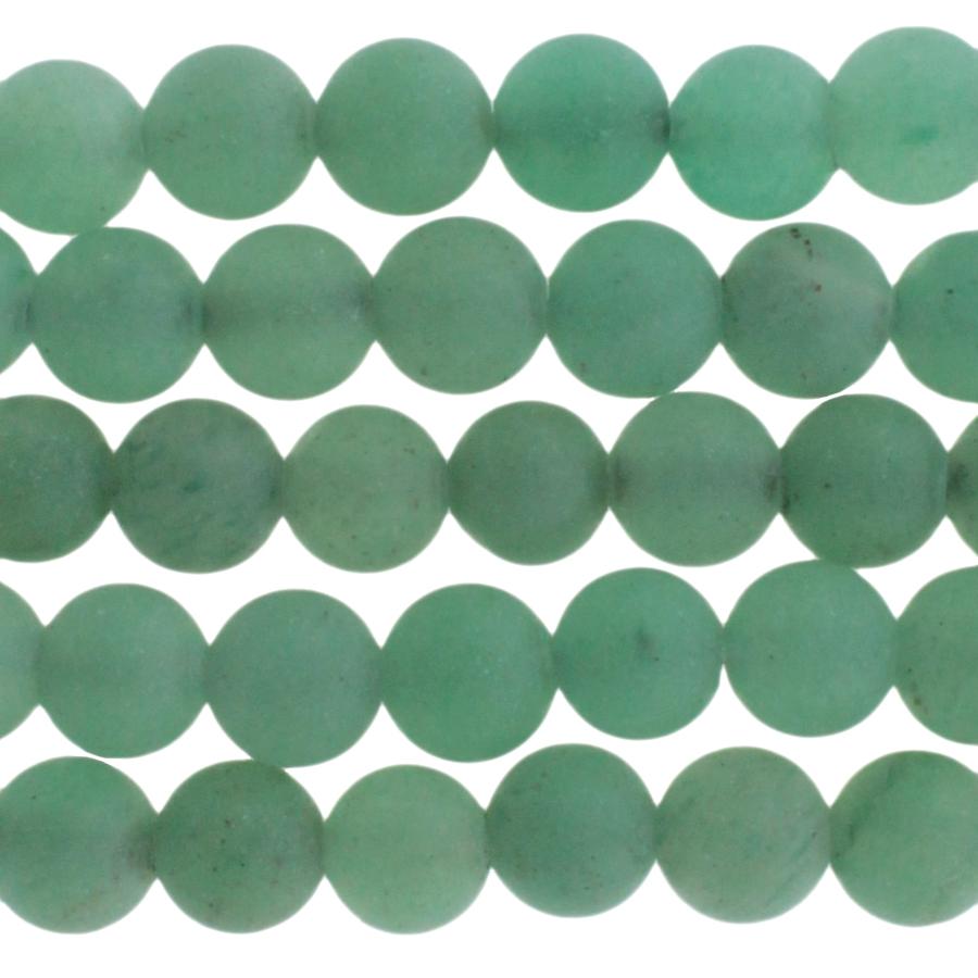 MATTE Green Aventurine (AAA) 6mm Round 8-Inch