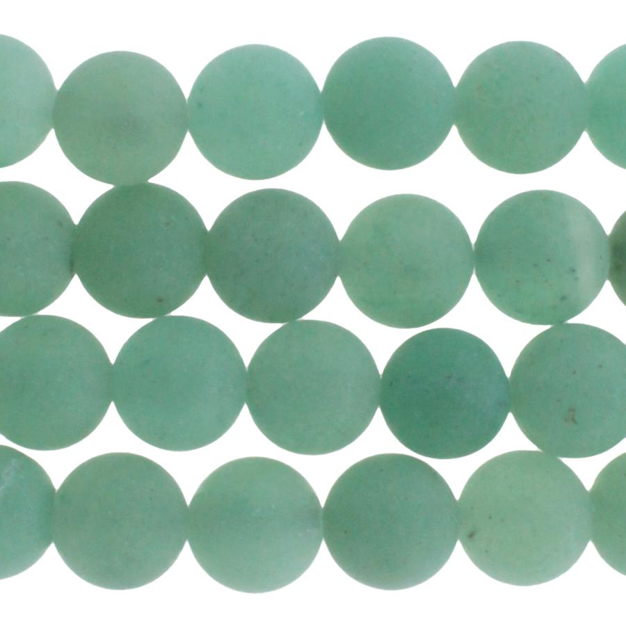 MATTE Green Aventurine (AAA) 8mm Round 8-Inch