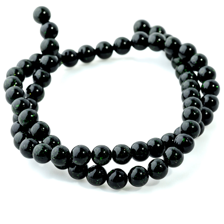 Green Goldstone 6mm Round - 15-16 Inch