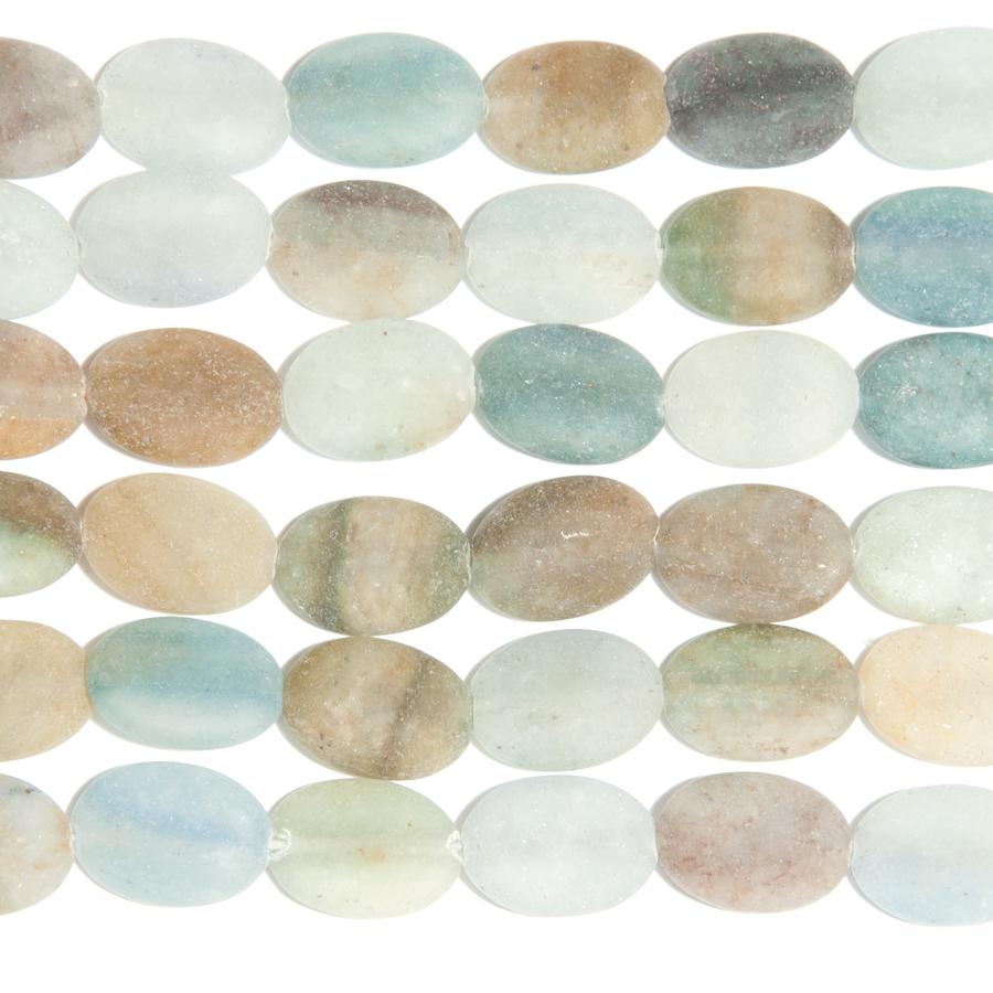 MATTE Green Quartz 13x18 Oval