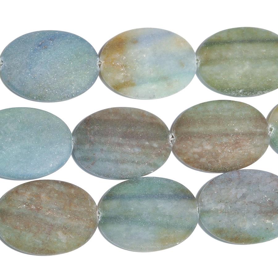 MATTE Green Quartz 30x40 Oval