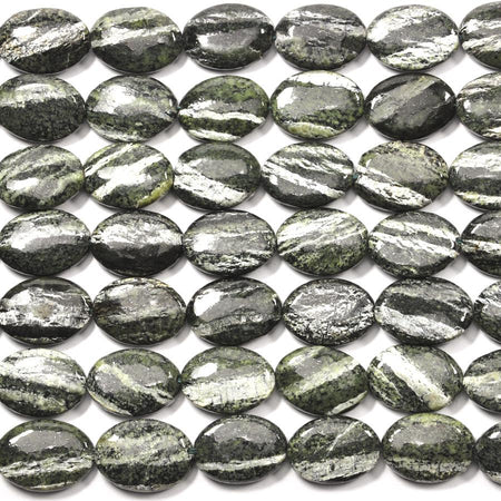 Green Silver Line 13x18 Oval