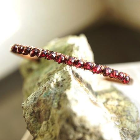 DIY Bracelet Cuff with Microfacet Garnets - Goody Beads