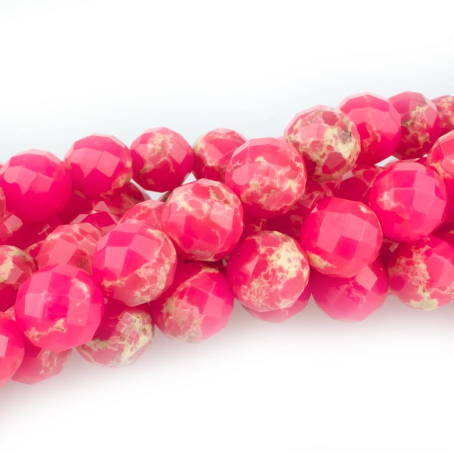 Hot Pink Impression Jasper 10mm Faceted