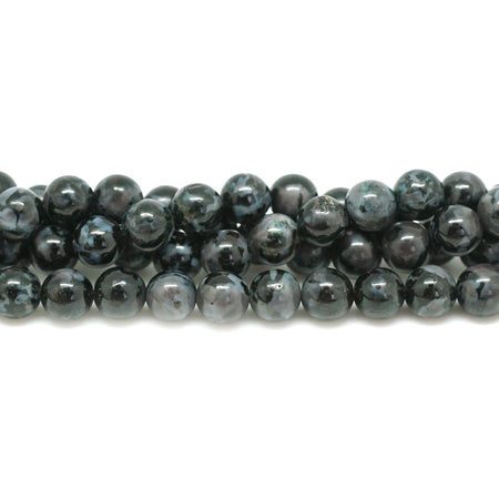 Indigo Gabbro 8mm Round - 15-16 Inch