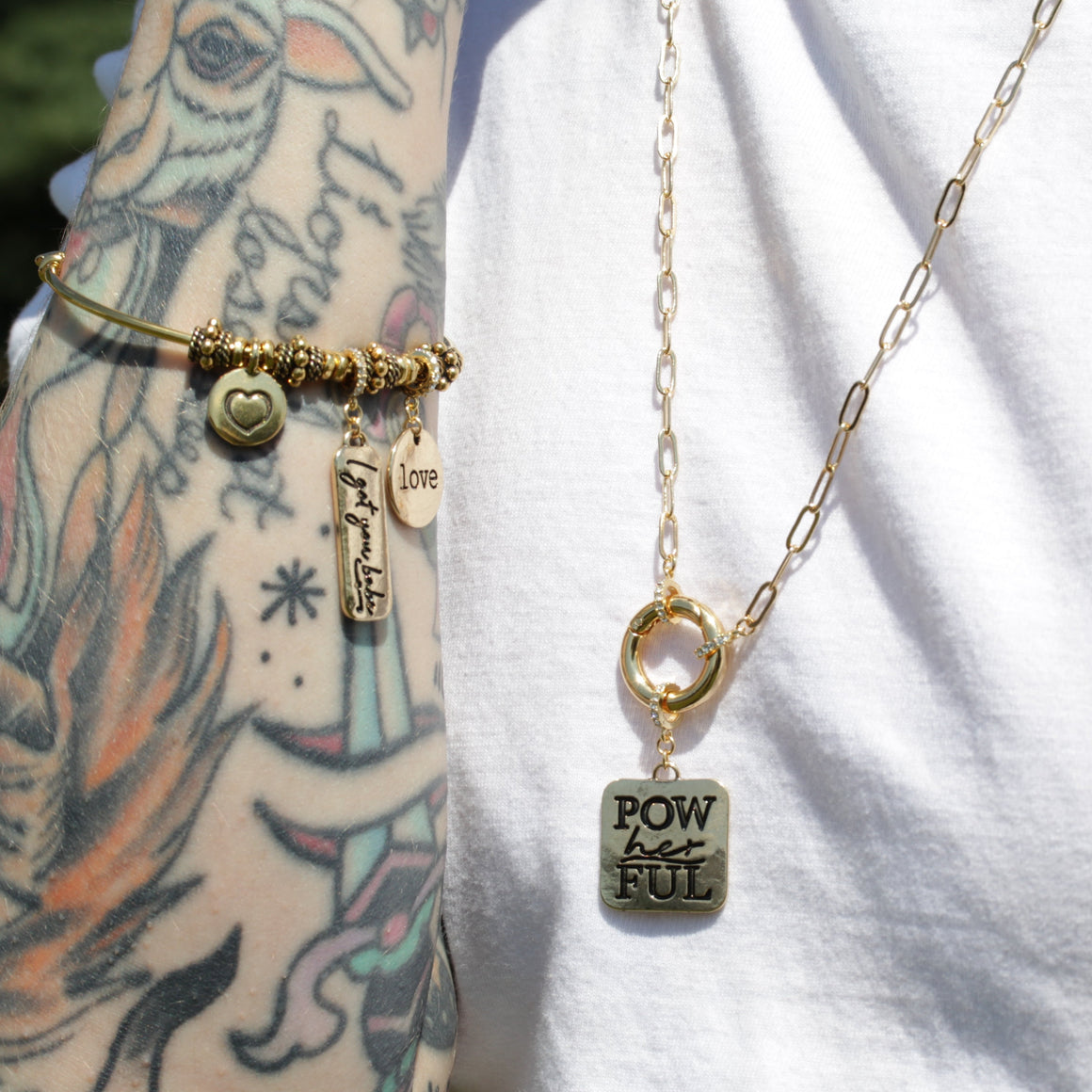 INSTRUCTIONS for DIY PowHERful Bracelet and Necklace Duo - Gold - Goody Beads