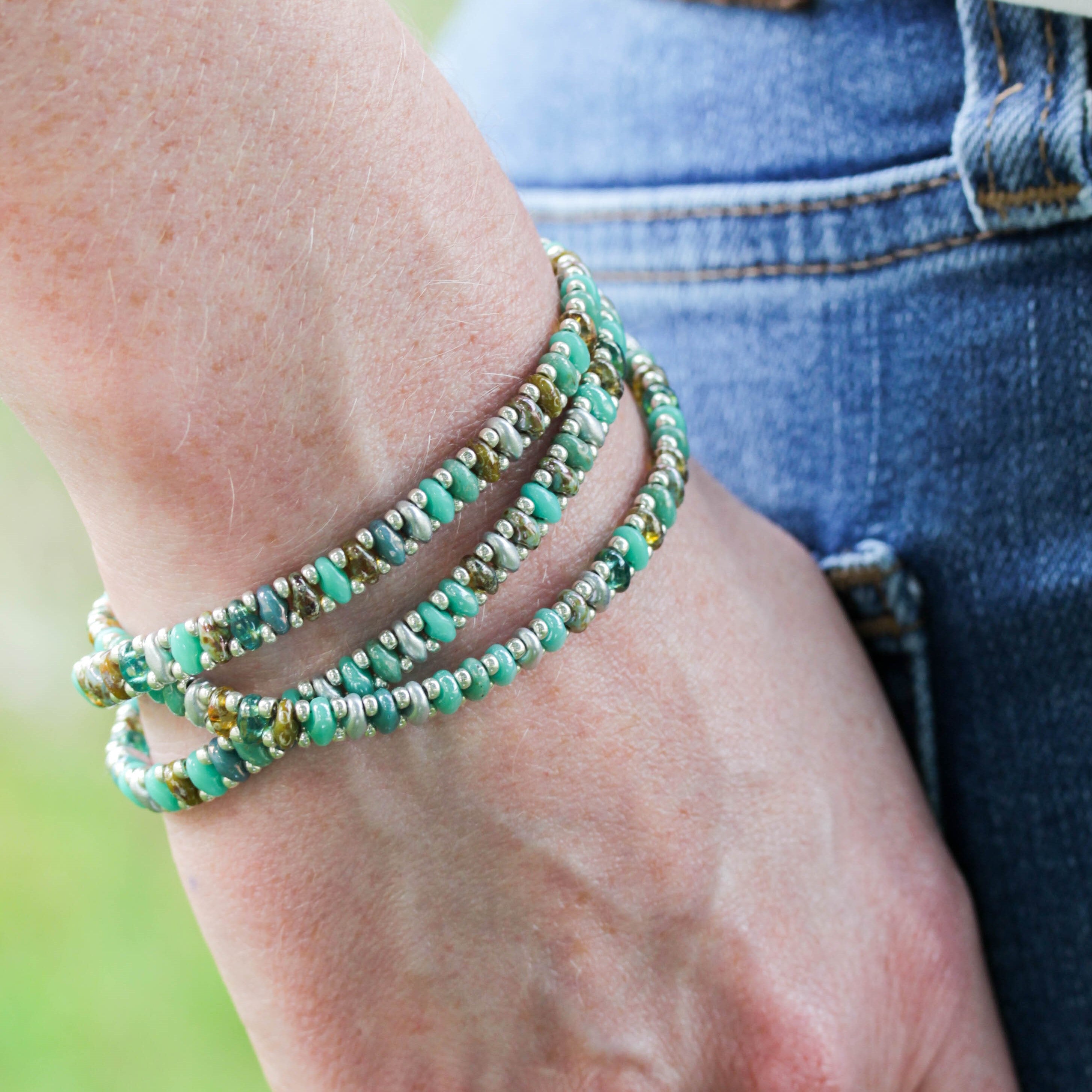 Kiki Wrap Bracelet Kit - African Turquoise Mix - Goody Beads