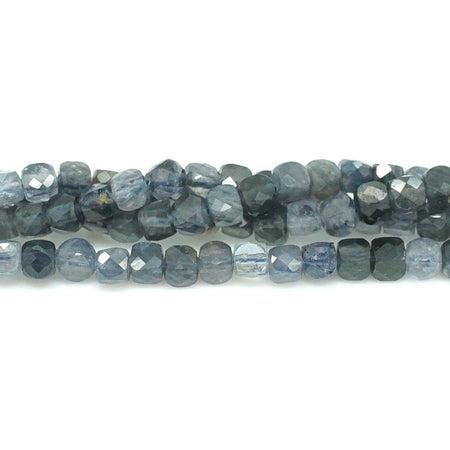 Iolite Faceted 4-4.5mm Cube - 15-16 Inch