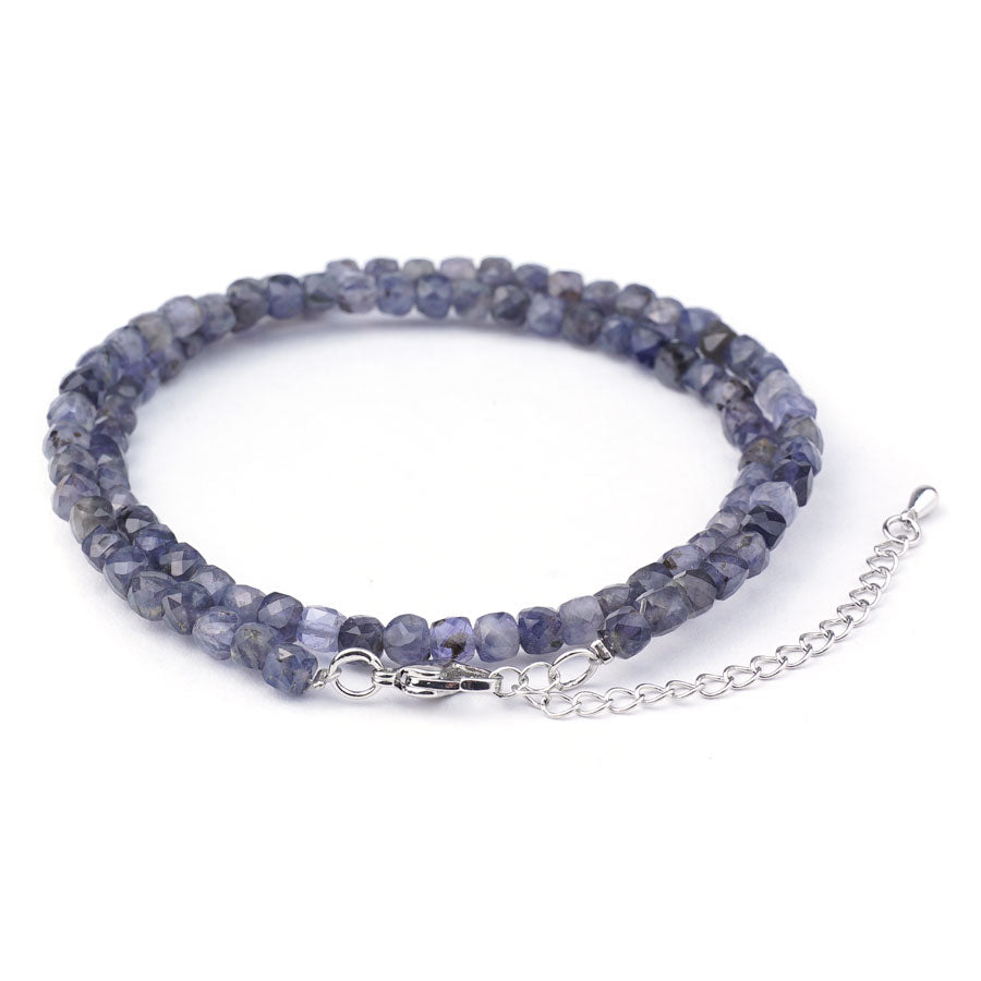 4mm Iolite Natural Diamond Cut Cube - Limited Editions - Goody Beads