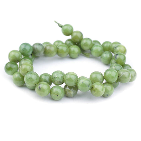 8mm BC Jade Natural Round - 15-16 Inch - Goody Beads