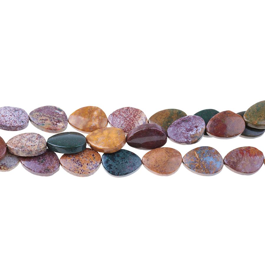 Kabamby Ocean Jasper 13x18mm Free Form Oval 8-Inch