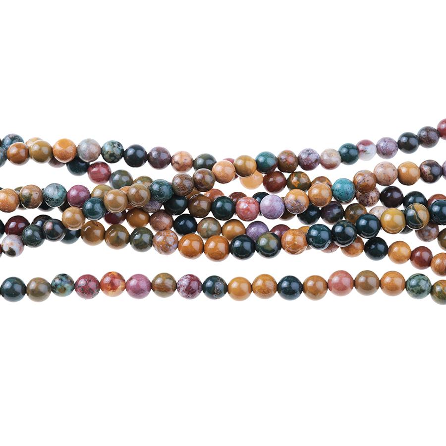 Kabamby Ocean Jasper 6mm Round 8-Inch - Goody Beads