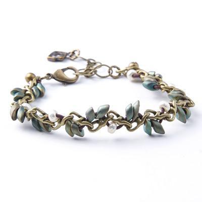 Iris Patina Pearl Vinery Bracelet Kit from Diakonos Designs