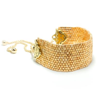 The Loft Gold Adjustable Cuff Bracelet - Gold - Goody Beads