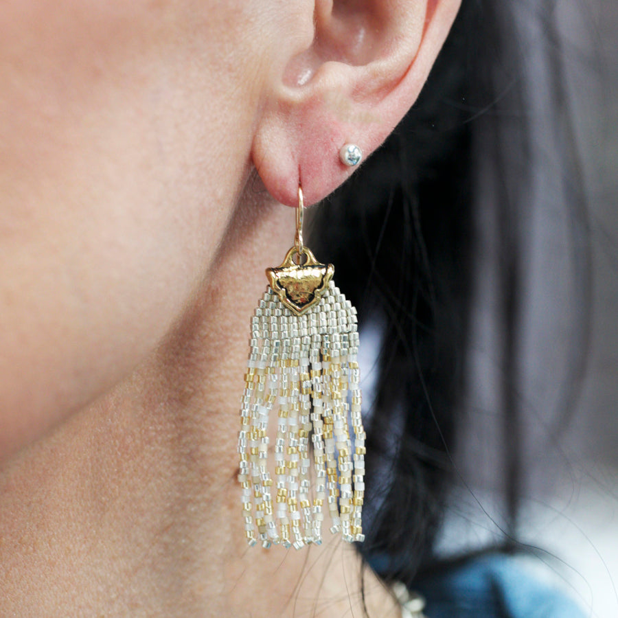 The Arcadia Fringe Earrings - Shimmer and Shine - Goody Beads