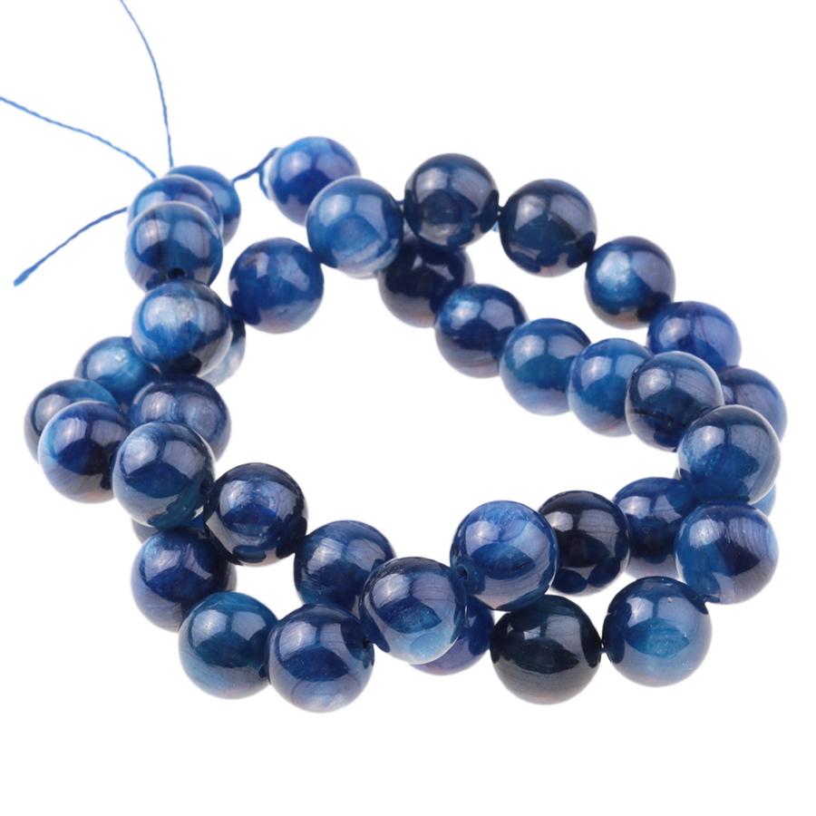 Blue (dyed) Kyanite AA 10mm Round 15-16 Inch