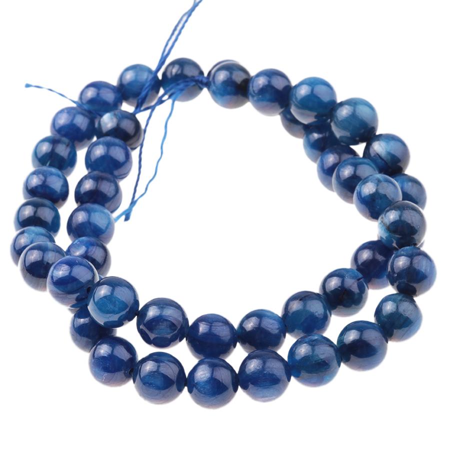 Blue (dyed) Kyanite AA 8mm Round 15-16 Inch