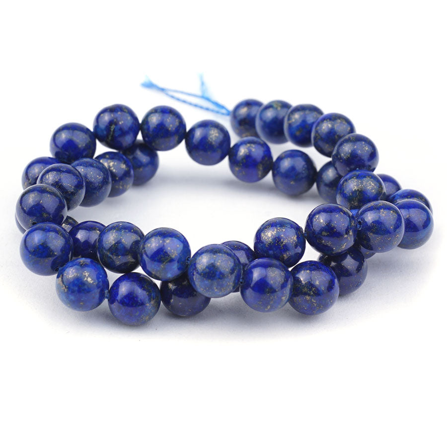 10mm Lapis Natural Round AA Grade - 15-16 Inch - Goody Beads